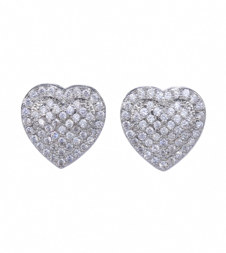 Cluster Heart Earrings