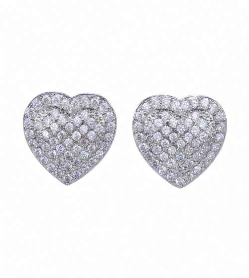 Cluster Heart Earrings